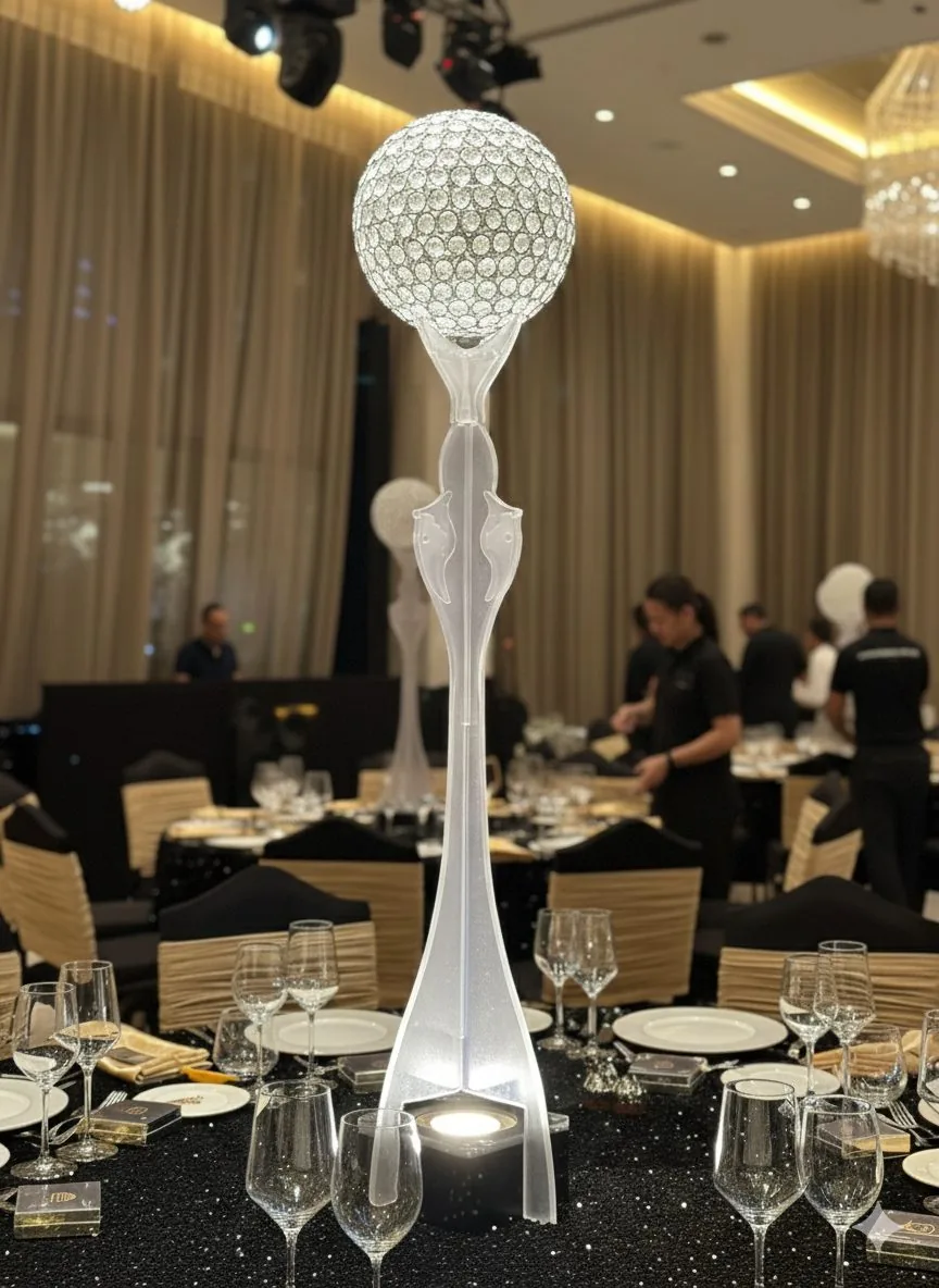 Tall Crystal Globe